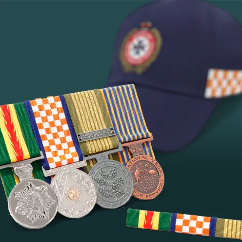 Replica Emergency Services Medals and Mounting